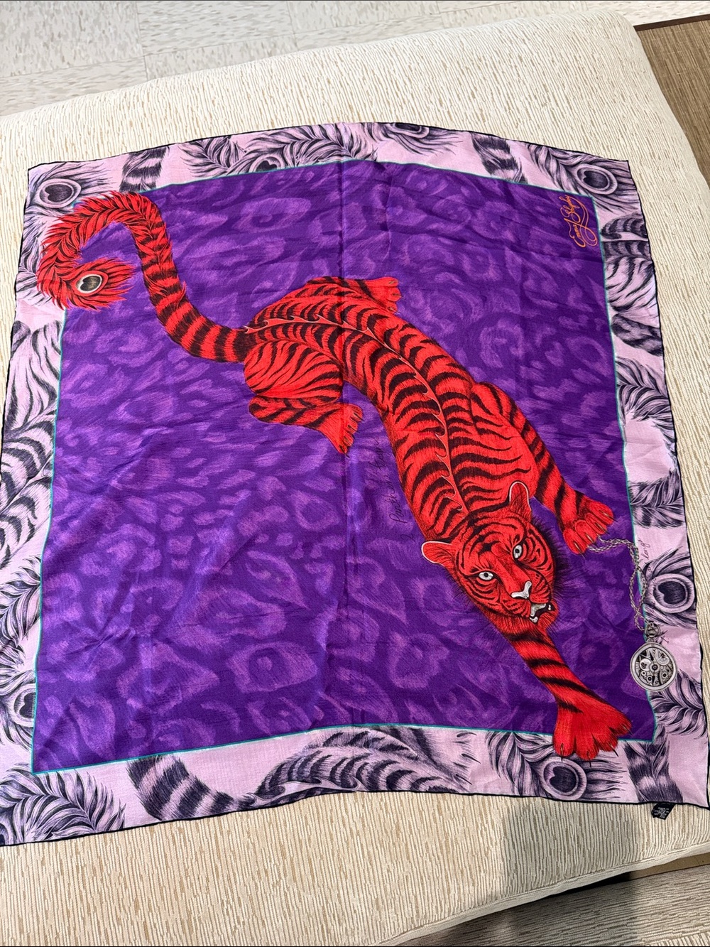 Emma Shipley silk tiger scarf